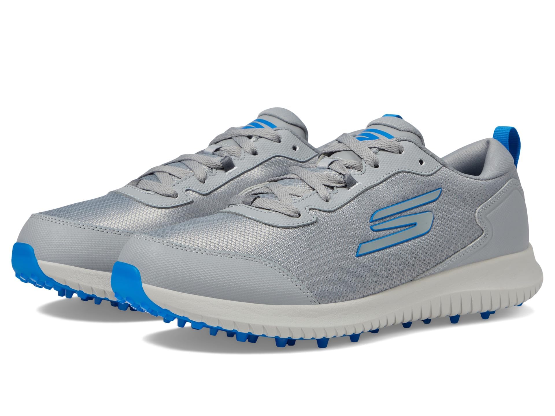 Skechers Men's Max Fairway 4 Lightweight Spikeless Golf Shoe, Gray/Blue, 13 Image