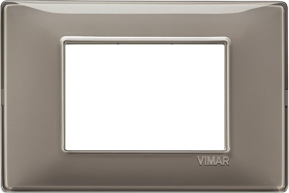 VIMAR 3 Module Faceplate Ash for Plana Civil Series Recessed Wall Mount