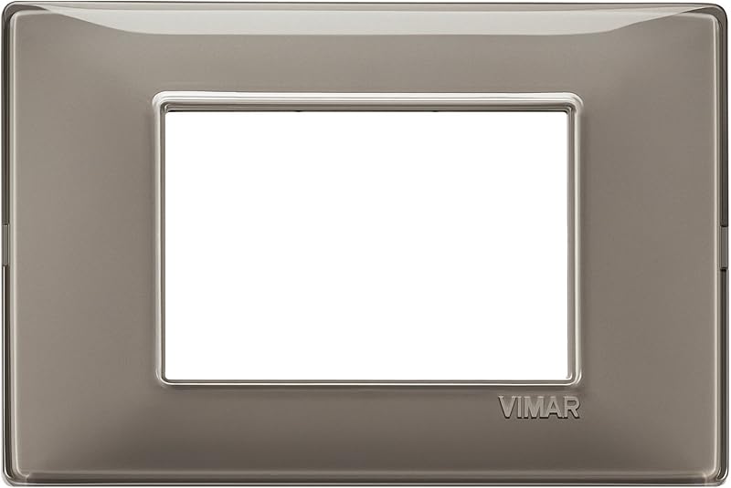 VIMAR 3 Module Faceplate Ash for Plana Civil Series Recessed Wall Mount