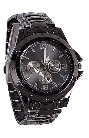 DAIZEL� Round Dial Premium Quality Series Analogue Black Dial Black Stainless Steel Strape Fashion Wrist Watch for Men & Boys | RZ-ROSRA-FULLBlk