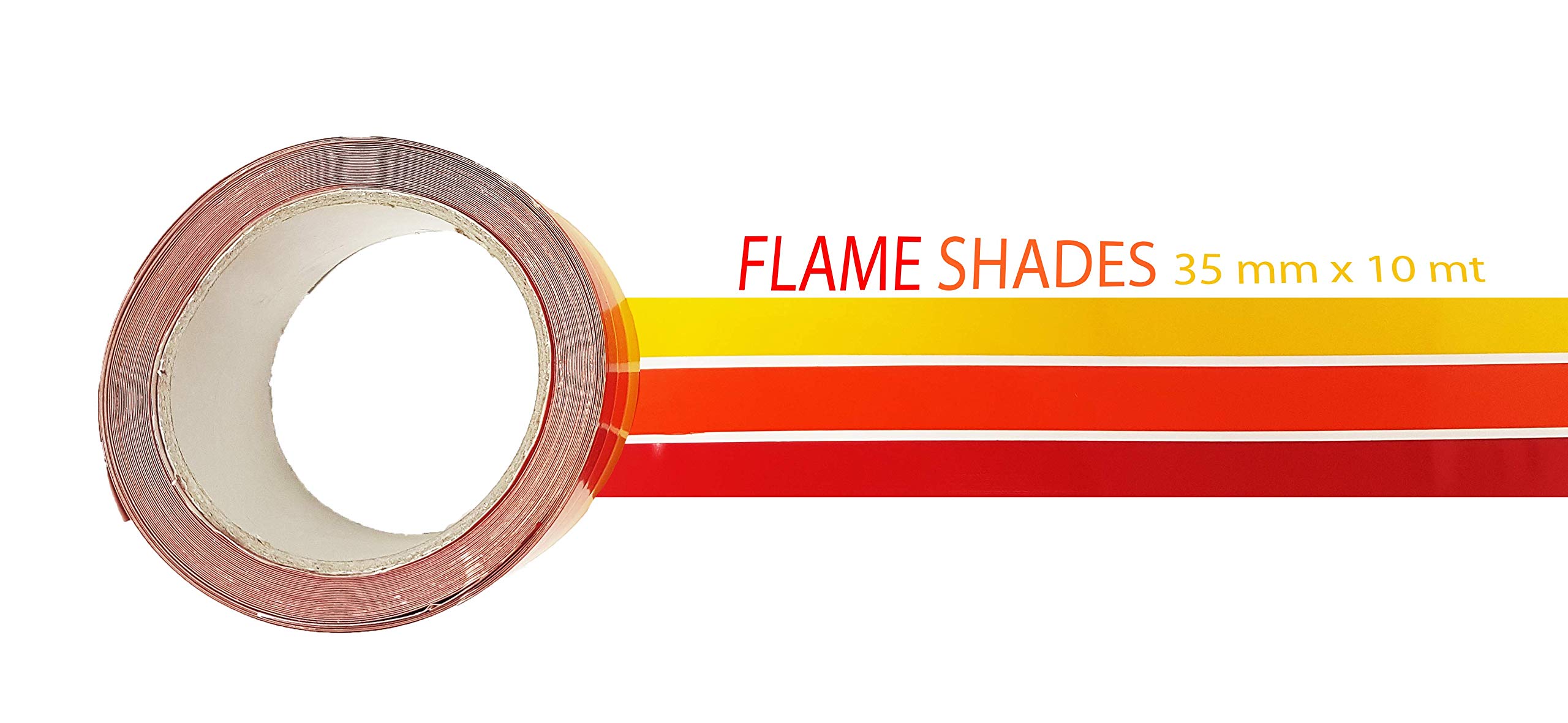 Quattroerre Waterline Stripes, Red Shades, 35 Mm x 10 Mt