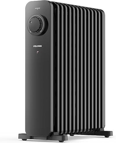 Pelonis Phoenix 13M Oil Filled Radiator 2500W Thermostat 13 Fins Black