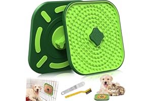 HOPET Licking Mat for Dogs Crate, Interactive Large 7.1" Size Lick Mats for Boredom Relief & Anxiety Reduction, Soft & Safe Peanut Butter Lick Pad for Training(Square-Shaped)