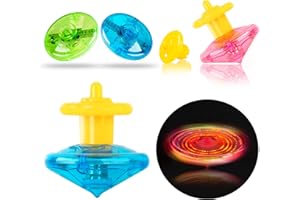 Sepco 12PCS Light up Spinning Top Flashing Gyroscope Glow in The Dark Birthday Party Favors Spinner Tops Bulk Toys for Kids Return Gift Goodie Bag Filler Class Prizes