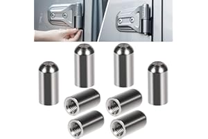 E-COWLBOY Door Pin Guides for Jeep Wrangler JK JKU JL JLU Sports Sahara Freedom Rubicon Unlimited & Gladiator JT 2/4-Door 2007-2018 2019 2020 2021 2022 2023 2024 Stainless Steel Hinge Bolts (8 Pcs)