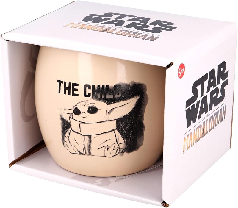 The Mandalorian Keramik Globe Tasse 380ml - Große Frühstückstasse mit Originaldesign - Mikrowellen- und Spülmaschinenfest