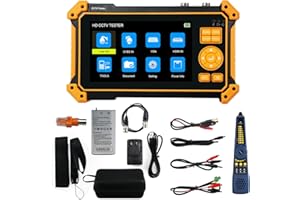 CCTV Camera Tester, WANLUTECH 8MP TVI CVI AHD SDI CVBS Analog Camera Tester 5 inch TFT-LCD Screen Support Cable Tracer UTP Cable Tester PTZ Control HDMI in VGA in RS485 (HD-3200C)