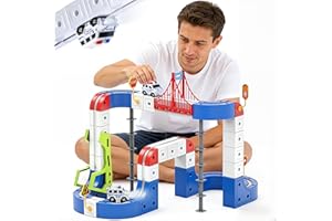 FANPROMS Electric Train Set 3D Magic Flexible Race Track KlickRail Train Set with Light Anti-Gravity Building Train Track STE