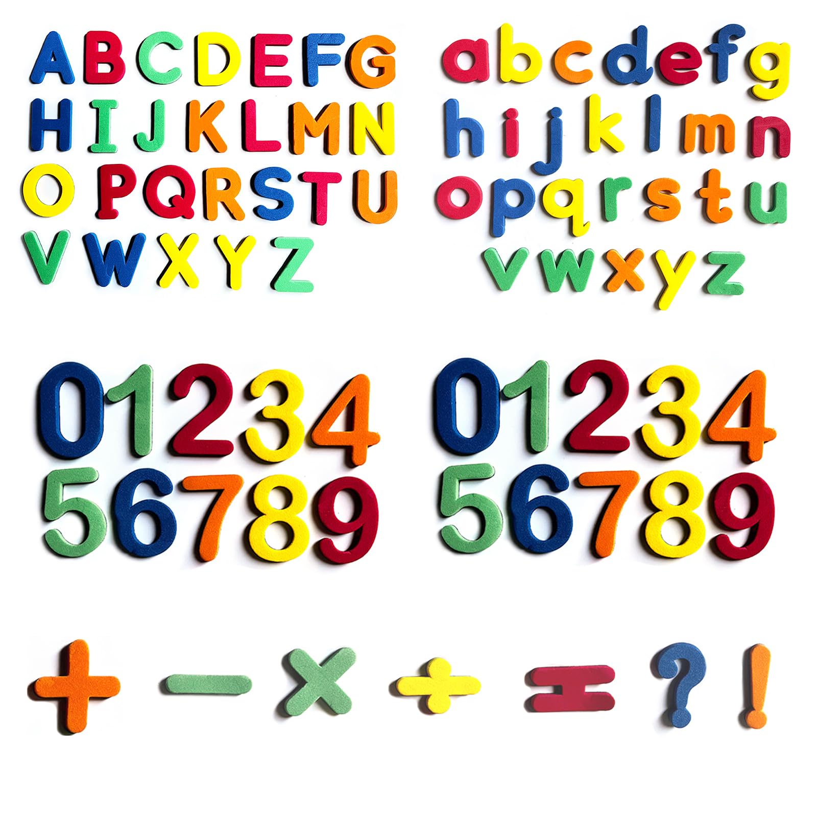 81Pcs Fridge Magnets Magnetic Letters and Numbers Set, Alphabet and Chalkboard Magnetic Stickers School supplies Teaching Supplies for Teachers for English and Math Learning Tool for Aged 15 and Above