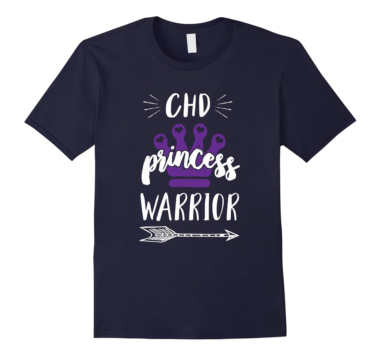 CHD Princess Warrior T-Shirt for Awareness, Purple-ANZ