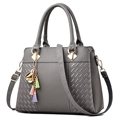 JOSEKO Ladies Purses, JOSEKO Womens Purses and Handbags Shoulder Bag Ladies Designer Satchel Messenger Tote Bag Grey 11.81(L) x 4.72(W) x 9.06(H)