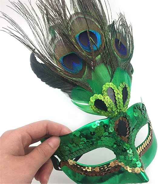 Amazon Com Fly Peacock Feather Mask Christmas Halloween