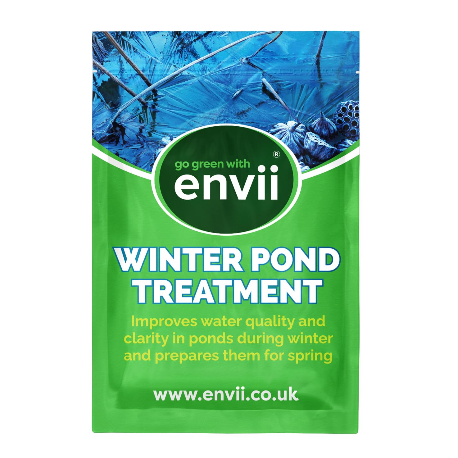 Envii Winter Pond Treatment – Reduce Sludge & Improves Water Clarity, Works at Low Winter Temperatures, Natural Bacteria Treatment for All Ponds – Treats 60,000 Litres