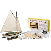 Midwest Chesapeake Bay Flattie Wooden Model Ship Kit for Adults - Beginner Woodcraft Boat Building Set - Easy Laser-Cut DIY Hobby Craft Gift, Made in USA, 1:32 Scale