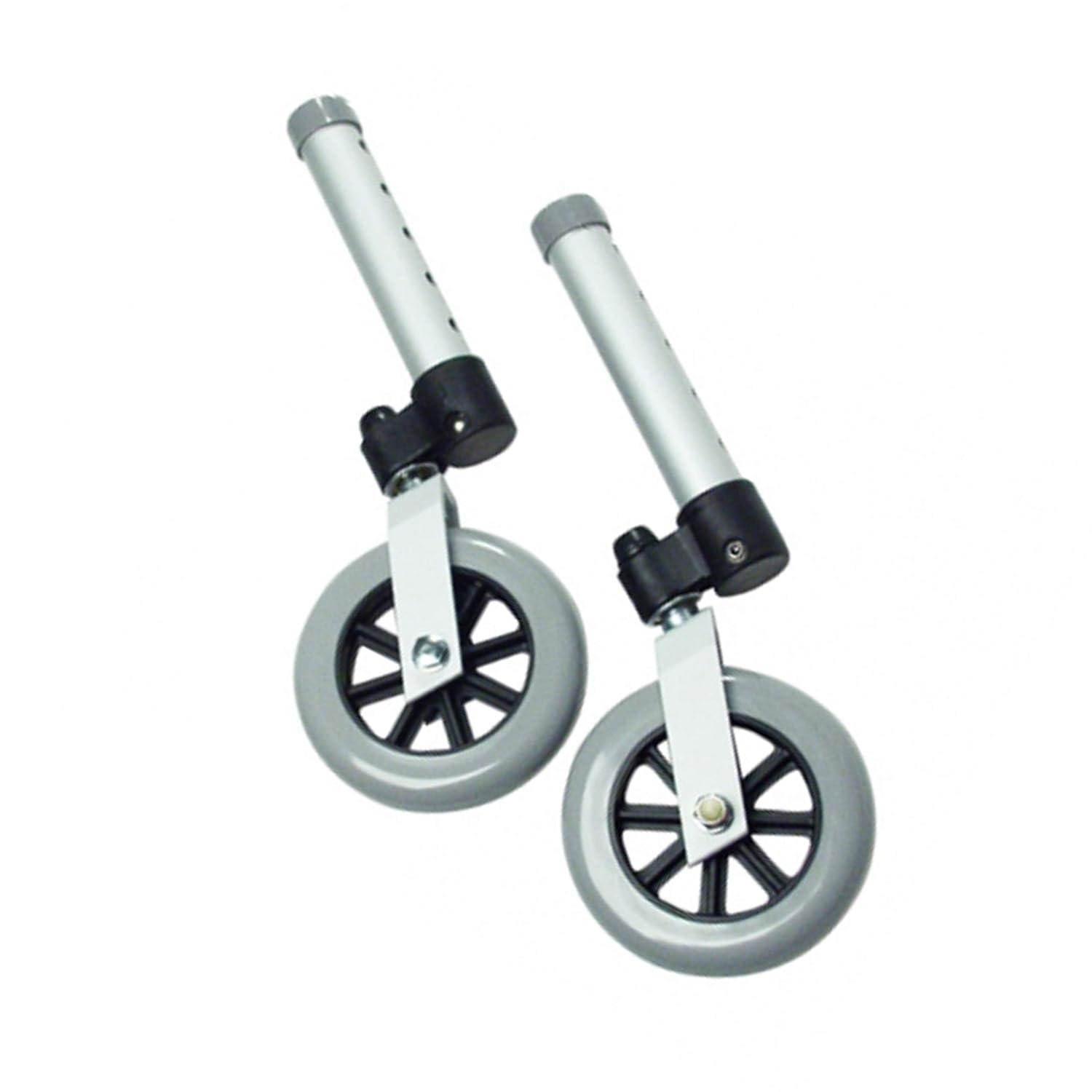 Lumex 603850A Swivel Walker Wheel, 5" Diameter, Aluminum (Pack of 2): Industrial & Scientific