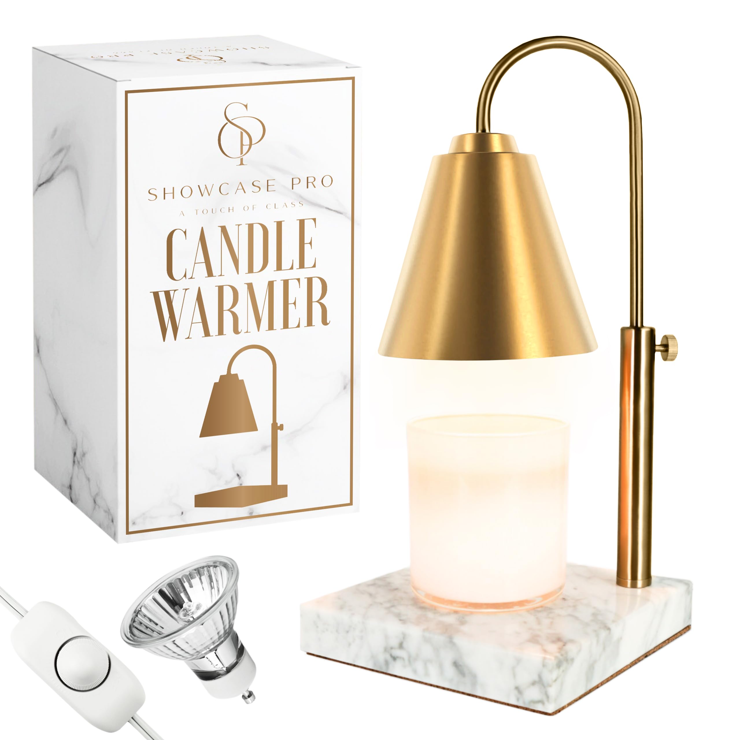 Photo 1 of Candle Warmer Lamp with Adjustable Height & Dimmable Function, Scented Wax Melter, Birthday, Mother’s Day, Housewarming Gifts, Spring & Easter Decorations for Home, Bedroom, Living Room, Office, Gold