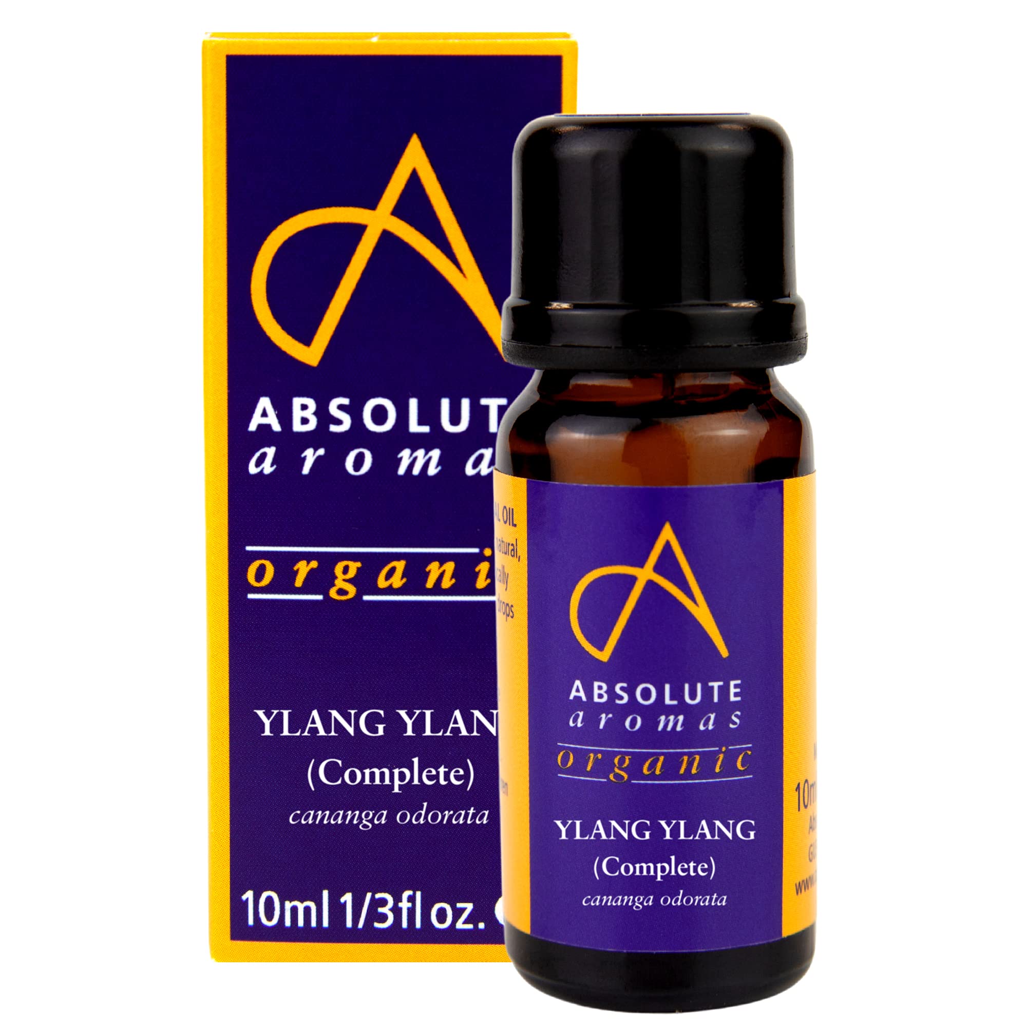 Absolute Aromas Ylang Ylang Essential Oil, 100% Pure, Natural and Certified Organic for Aromatherapy, Diffusers, Hair & Skincare, Neutral, 10 ml