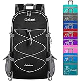 Goloni Ultra Lightweight Packable Backpack 40L - Foldable Hiking Backpack Water Resistant Small Foldable Daypack for Travel,Black