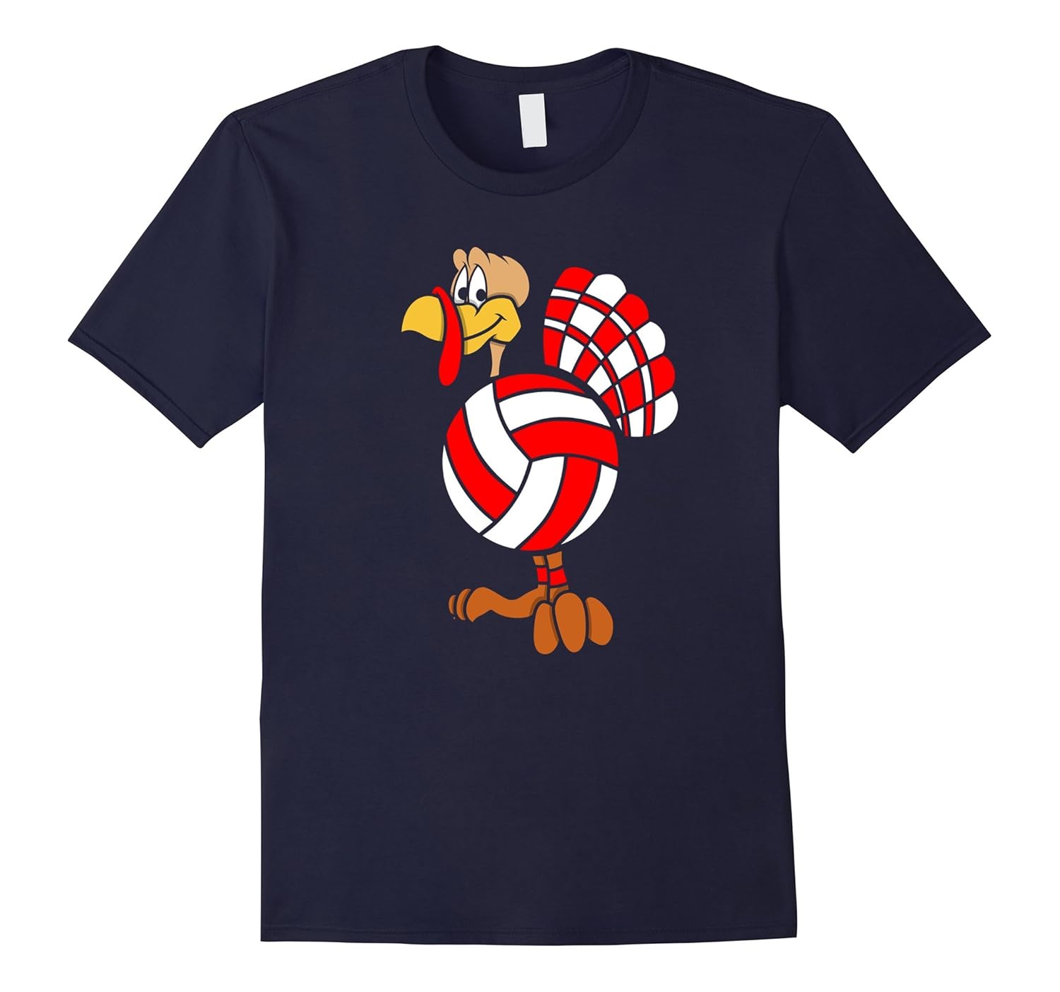 Cute Thanksgiving Volleyball Shirt - Red Volleyball Turkey-Rose