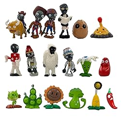 Dyharnsty 18Pcs Plants vs Zombies Toys Set Zombies