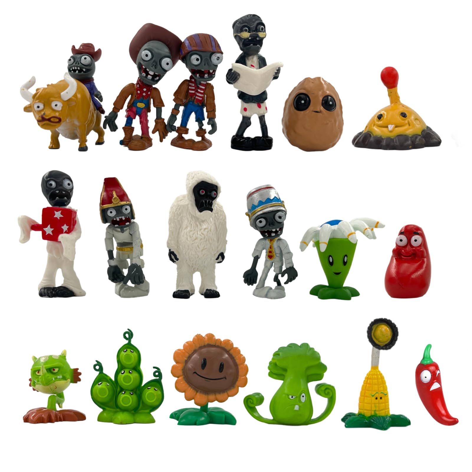 Dyharnsty 18Pcs Plants vs Zombies Toys Set Zombies