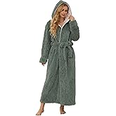 Artfasion Robes for Women with Hood Long Soft Warm Full Length Bathrobes Luxurious Plush Fleece Winter Gifts