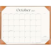 Simplified Desk Calendar 2025-2026 with Desktop Mat, Cabbrix Large Desk Pad Calendar 21 x 16.5 Inch Runs From July 2025 to De