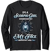 Scorpio Girl birthday Astrology Zodiac sign women Scorpio Long Sleeve T-Shirt