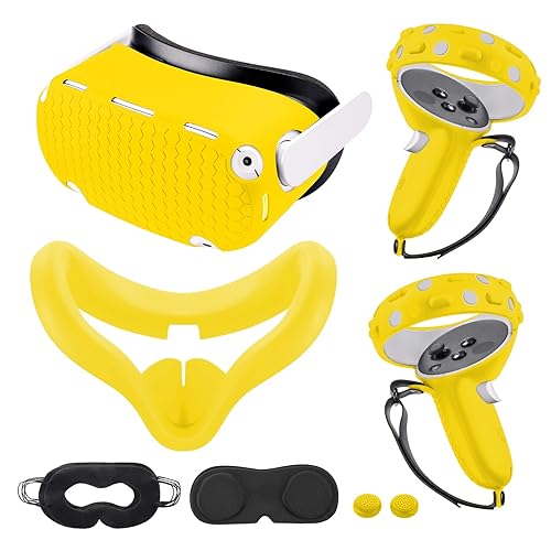 for Oculus Quest Accessories, Quest VR Silicone face Cover, VR