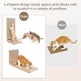 EHEYCIGA L Shape Vertical Cat Scratcher 48cm High Cardboard Scratching Board view 4