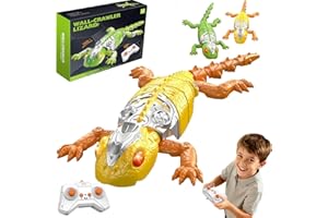Wall Climbing Gecko RC Toy,Electric Remote Control Climbing Lizard Toy with 18 Min Playtime,Fun Gecko Robot for Walls & Groun