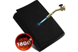 CHOICE REVOLUTION Carbon Felt Welding Blanket Fireproof Mat 12"x24"x7/32, 5 mm Thickened, Up to 1800°F Heat Resistant Insulation Pad