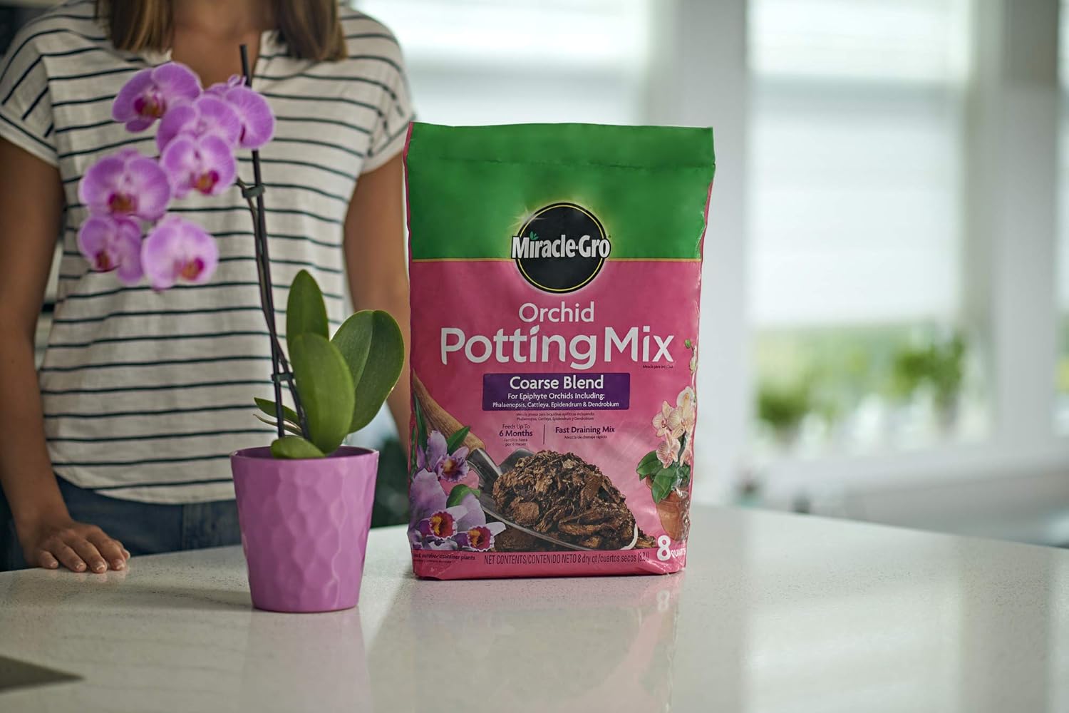 Miracle-Gro Orchid Potting Mix Coarse Blend, 8 qt. : Soil And Soil Amendments : Garden & Outdoor