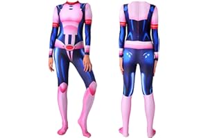QAHEART MHA Midoriya Izuku/Uraraka Ochako/Asui Tsuyu/All Might Cosplay Costume Halloween Outfit Jumpsuit Bodysuit
