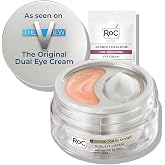 RoC Derm Correxion Dual Eye Cream, Retinol + Peptides for Puffy Eyes 0.68oz | 2 in 1 Eye Treatment developed with dermatologists. Lift upper eye with lifting gel and smooth lower eye with smoothing cream
