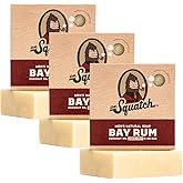 Dr. Squatch All Natural Bar Soap for Men with Zero Grit, 3 Pack, Bay Rum