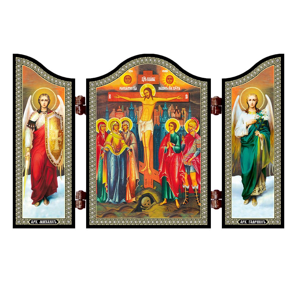 NKlaus 1428 Crucifixion of Christ Christian Icon Raspjatie Hristovo travel Altar