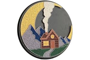 EYANKUNG 3D DIY String Art Crafts Kit for Adults Beginner Unique Women Gift (Forest Houset 12inch)