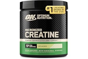 Optimum Nutrition Micronized Creatine Monohydrate Powder, Unflavored, 60 Servings, 300 Grams (Packaging May Vary)
