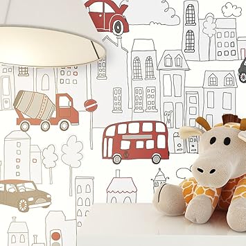 Tapete Kinderzimmer Autos Bus Lkw Stadt Schone Rot Anthrazit Farbene Niedliche Tapete Fur Jungen Und Madchen Inklusive Der Newroom Tapezier Profi Broschure Mit Super Tipps Zum Tapezieren Amazon De Baumarkt