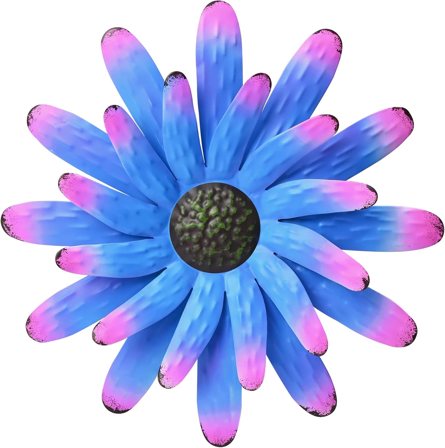 Plaques & Wall Art - WENYLE Large Metal Flower Wall Decor Succulent Wall Sculpture Indoor Outdoor Hanging Decoration for Garden Yard Lawn Fence Living Room Bedroom 7 inches Blue