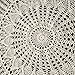 USTIDE 31.5inch White Round Handmade Crochet Sunflower Tablecloth Cotton Lace Table Doilies