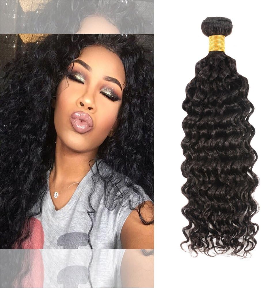 Brazilian Deep Wave Human Hair Extension 20 Inch 100% Unprocessed Soft 1 Piece 100g for Women