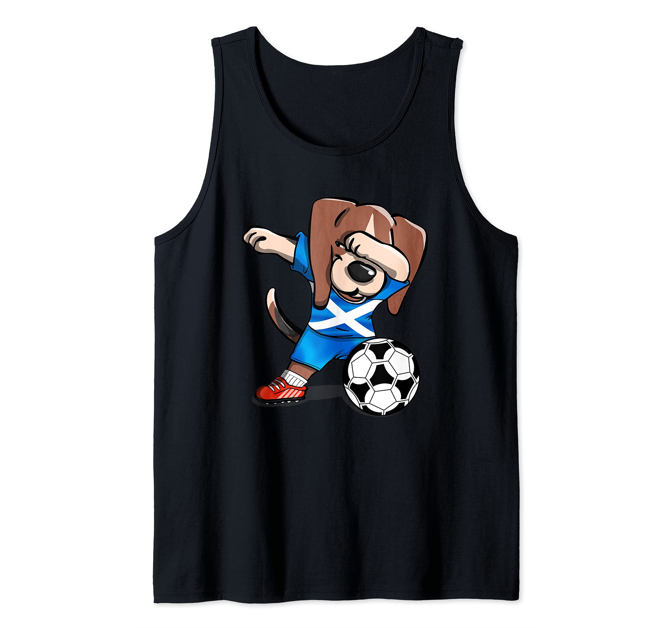 Dabbing Beagle Scotland Football Fans Jersey Scottish Soccer Tank Top