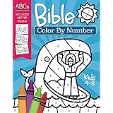Bible Color By Number: Easy Christian Coloring Activity for Kids 4-8