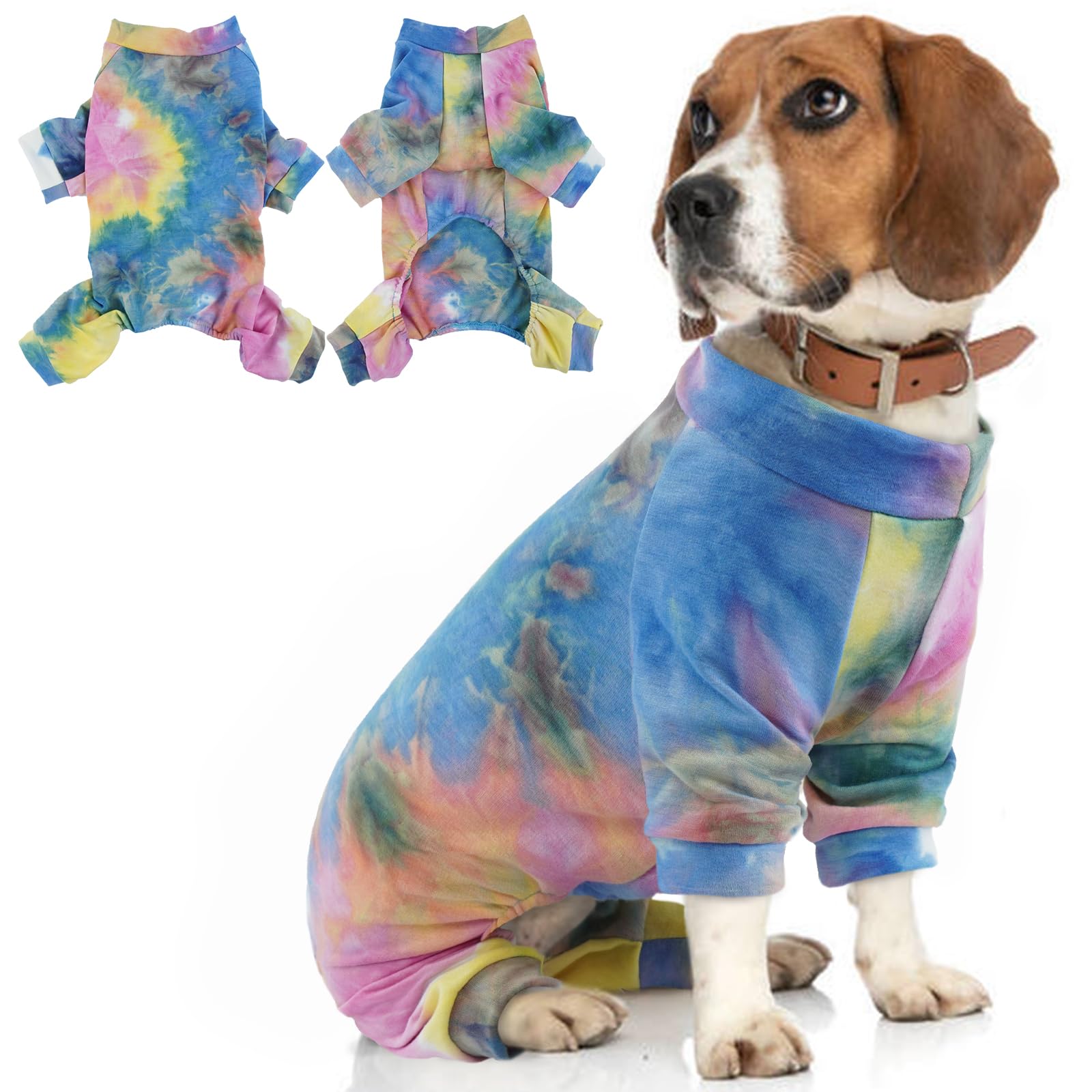 Hjumarayan Post Op Dog Suit - Male Body Suit for Surgery Recovery, Colorful XL