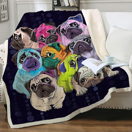 pug blanket amazon