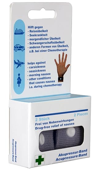 scarlet health | Akupressurband »Sea«; 1 Paar (2 Stück) Akupressurbänder für Erwachsene und Kinder; elastisches Armband zur S