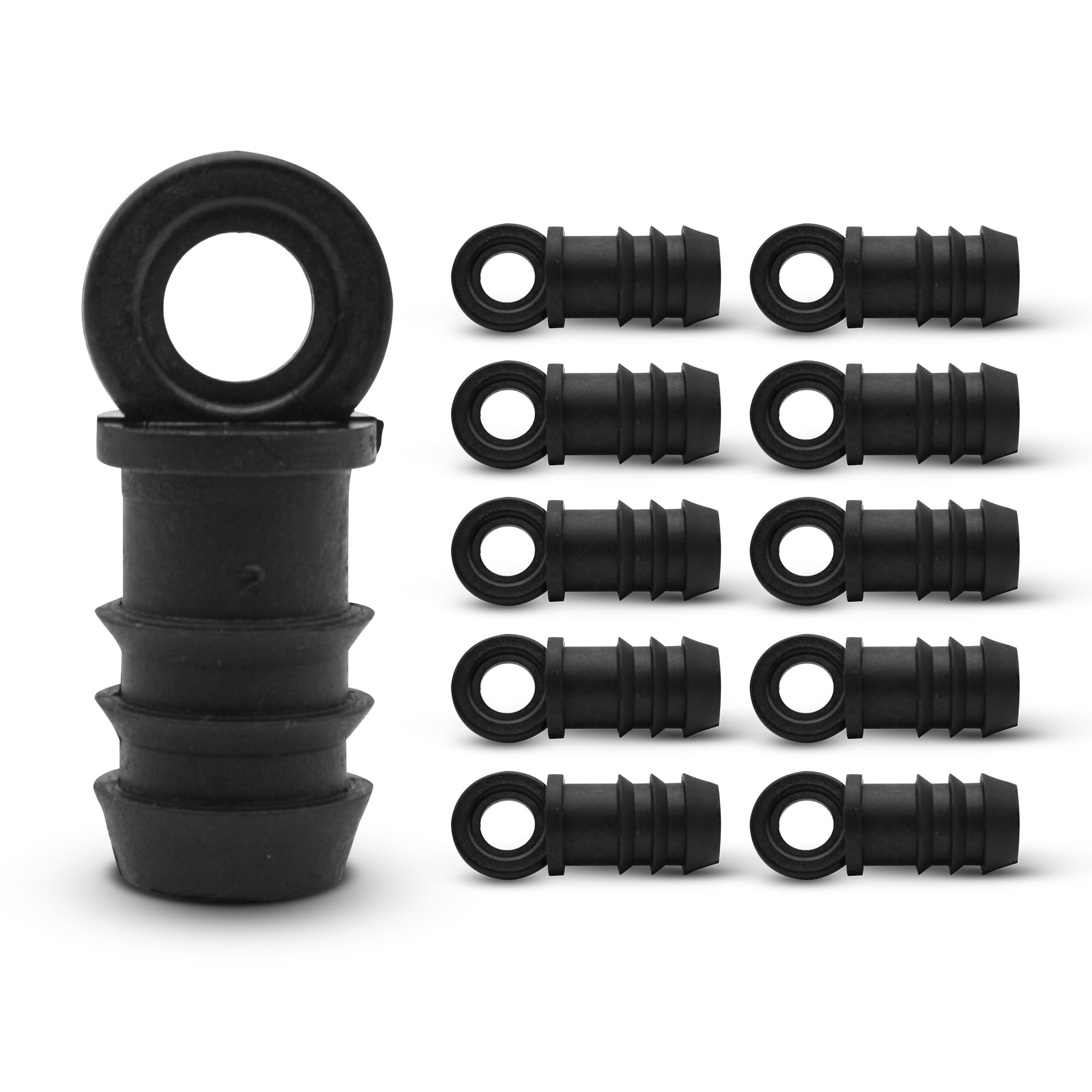 DOJA Barcelona Pack of 10 Drip Hose End Caps, 20mm, for Irrigation Systems, Garden, Camping, Agriculture