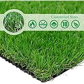 Petgrow Realistic Artificial Grass Turf -5FTX10FT(50 Square FT),Indoor Outdoor Garden Lawn Landscape Synthetic Grass Mat - Thick Fake Grass Party Wedding Christmas Rug